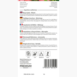 Fleißiges Lieschen - Mischung - Insektenfreundlich, Schmetterlingsmagnet - Impatiens walleriana
