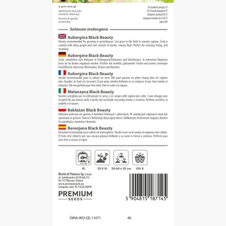Aubergine Black Beauty - Reichliche Ernte, leicht zu kultivieren