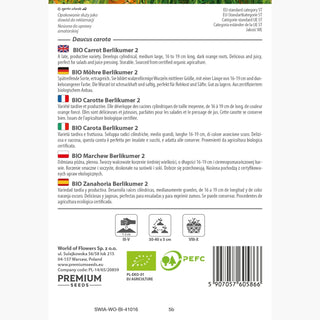 BIO Möhre Berlikumer 2 - Ertragreiche Und Robuste Bio-Sorte