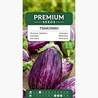 Aubergine Tsakoniki - Einzigartiges Aroma und intensiver Geschmack, lange Erntezeit