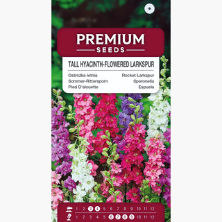 Sommer-Rittersporn - Hyazinthenblütige - Große Mischung - Starke Stiele, Blickfang Im Beet - Delphinium ajacis