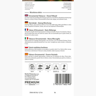 Ziertabak - Zwerg Mischung - Reiche Farbenpracht, Zarter Duft - Nicotiana alata