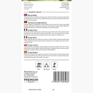 Schwarze Sorghumhirse - Auffällige Dunkle Zierähren - Sorghum nigrum