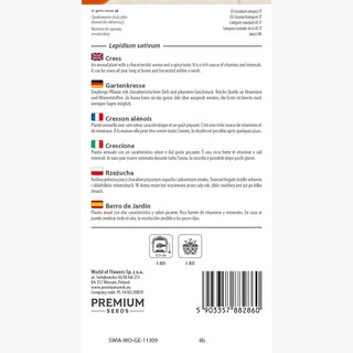 Gartenkresse - Vitaminquelle, erfrischender Zusatz für Sandwiches - Lepidium sativum
