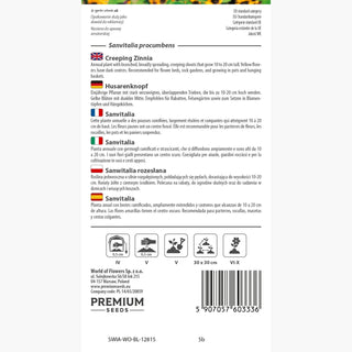 Husarenknopf - Niedrig Wachsende Pflanze, Reich Blühend - Sanvitalia procumbens