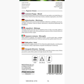 Klatschmohn - Mischung - Leichter, Luftiger, Romantischer Blütenzauber - Papaver rhoeas
