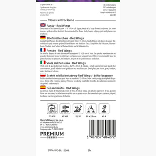 Stiefmütterchen - Red Wings - Auffällige Blüten In Warmen Farbtönen - Viola ×wittrockiana