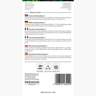 Möhre - Amsterdam 3 - Früh, schmackhaft und saftig, ideal für Rohkostsalate und Säfte