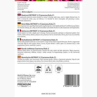 Rote Rübe Rote Kugel 2 - Außergewöhnliche Ertragskraft und Robustheit, ausgezeichneter Geschmack