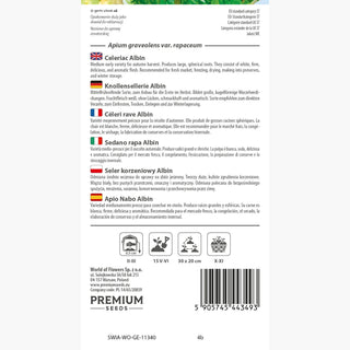 Knollensellerie Albin - Ideal zum Trocknen, Einmachen und Einfrieren, besonders lecker