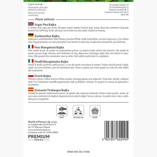 Zuckererbse Bajka - Schnelles Wachstum, Hoher Ertrag