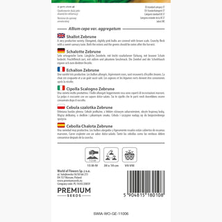 Schalotte Zebrune - Feiner, milder Geschmack, ideal für Salate und Soßen - Allium cepa var. aggregatum