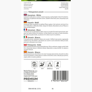Geranie - Weiß - Ideal Für Balkonkästen Und Kübel - Pelargonium zonale