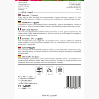 Rote Rübe - D'Egypte - Für Schwächere Böden Geeignet