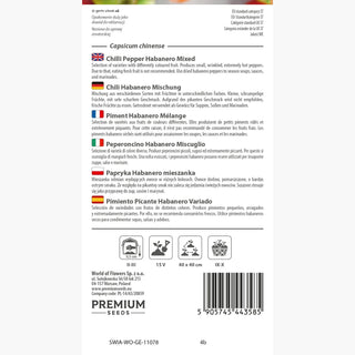 Chili Habanero Mischung - Die Königin der scharfen Aromen, ideal für Marinaden und Saucen - Capsicum chinense