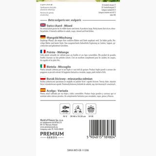 Mangold Mischung - Wertvolle Mineralien: reich an Eisen, Kalium, Natrium und Kalzium! - Beta vulgaris var. vulgaris