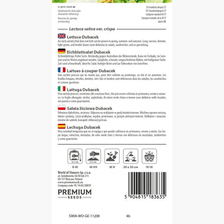 Eichblattsalat Dubacek - Milder Geschmack, Ganzjähriger Anbau