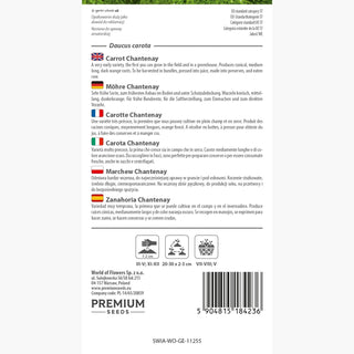 Möhre - Chantenay - Kegelförmig, dunkel-orange, einfach zu kultivieren, reich an Vitaminen