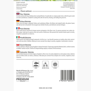 Erbse - Désirée - Einfache Pflege, Schnelle Ernte