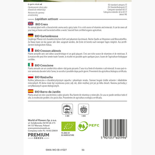 BIO Gartenkresse - Schnelle Ernte, Ideal Für Sandwiches