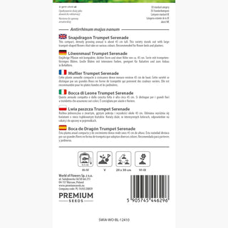 Löwenmaul Trumpet Serenade - Trompetenblüten, besonders schön und farbenfroh - Antirrhinum majus nanum