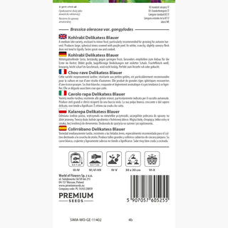 Kohlrabi - Delikatess Blauer - Zart, Saftig, Bio