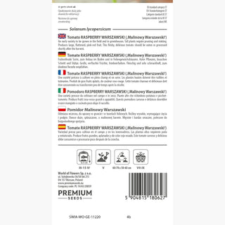Tomate Raspberry Warszawski - Hohe Erträge, saftig und süß