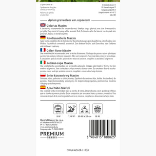 Knollensellerie Maxim - Späte Ernte, aromatisches und zartes Fruchtfleisch, widerstandsfähig