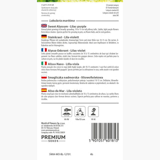 Steinkraut - Lila-violett - Reichblühend, Perfekt Für Beeteinfassungen - Lobularia maritima