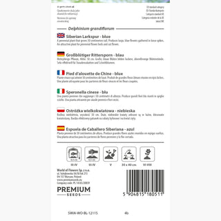 Großblütiger Rittersporn blau - Intensive Farbe, lange Blütezeit, widerstandsfähig und robust - Delphinium grandiflorum