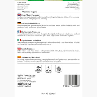 Buschbohne - Processor - Leicht Zu Ernten, Perfekt Zum Einfrieren