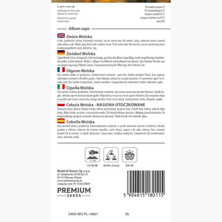 Zwiebel Wolska - Späte Sorte mit beeindruckenden Erträgen und unvergleichlichem Geschmack - Allium cepa