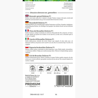 Rosenkohl Dolores F1 - Dürretolerant, hervorragend für Suppen und Salate