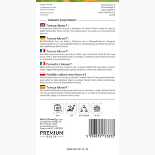 Tomate Akron F1 - Frühe Reife, Hoher Ertrag, Krankheitsresistent
