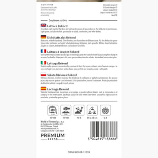 Eichblattsalat Rekord - Schnelles Wachstum, Frühe Ernte, Reich An Blättern