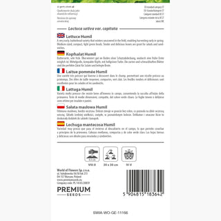 Kopfsalat Humil - Zarte Blätter, Schossfest