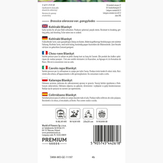 Kohlrabi Blankyt - Leckeres und zartes Fruchtfleisch, reich an Eisen und Vitamin C
