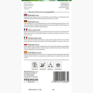Kohlrabi Luna - Zartes, saftiges Fruchtfleisch, Ernte nach 75 Tagen