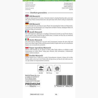 Dill Monarch - Geschmacks- und Duftexplosion, reichliche Ernte den ganzen Saison über