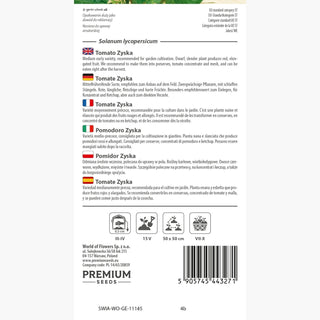 Tomate Zyska - Einzigartiger Geschmack und Aroma, super Ertrag, ideal für Verarbeitung