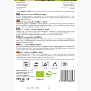 BIO Eichblattsalat Red Salad Bowl - Dekorativ, Knackig