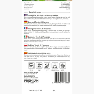 Zucchini Tondo di Piacenza - Kugelförmig, ideal zum Braten und Schmoren