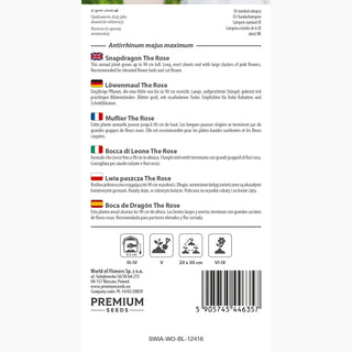 Löwenmaul The Rose - Reichhaltige Blütentrauben, besonders schön - Antirrhinum majus maximum