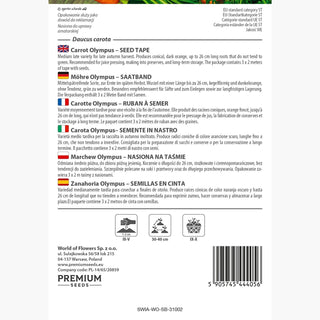 Möhre Olympus - Saatband - Bequeme Aussaat, Schnelle Ernte