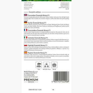 Gurke Śremski Nowy F1 - Freiland, sehr krankheitsresistent, reichliche Ernte
