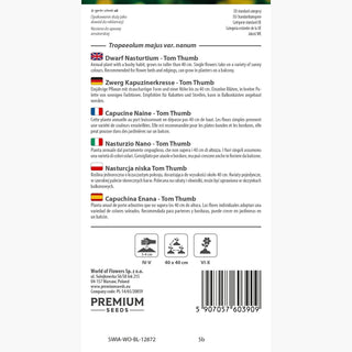 Zwerg Kapuzinerkresse - Tom Thumb - Perfekte Dekoration Für Kübel Und Töpfe - Tropaeolum majus var. nanum