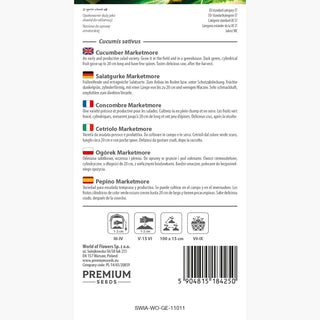 Salatgurke - Marketmore - Schmackhaft, einfach zu kultivieren, krankheitsresistent, ideal für Salate
