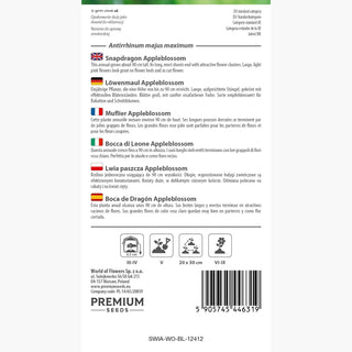 Löwenmaul - Appleblossom - Zarte Mischung Aus Rosa Und Weiß - Antirrhinum majus maximum