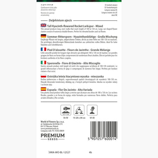 Sommer-Rittersporn - Hyazinthenblütige - Große Mischung - Starke Stiele, Blickfang Im Beet - Delphinium ajacis