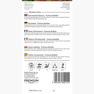 Ziertabak - Crimson Bedder - Intensive Farbe, Süßer Duft - Nicotiana alata